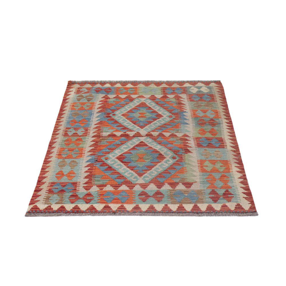 Kelim Maimene Teppich 113x89cm - Wollteppich - Image 6