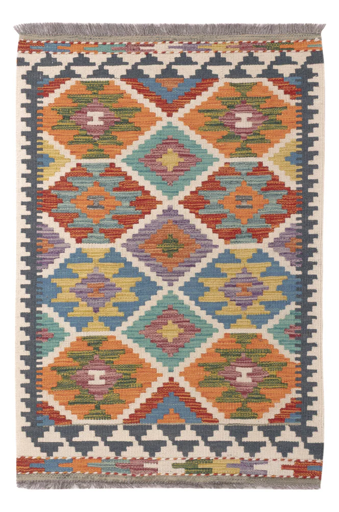 Kelim Teppich - Splash - 115 x 76 cm - mehrfarbig