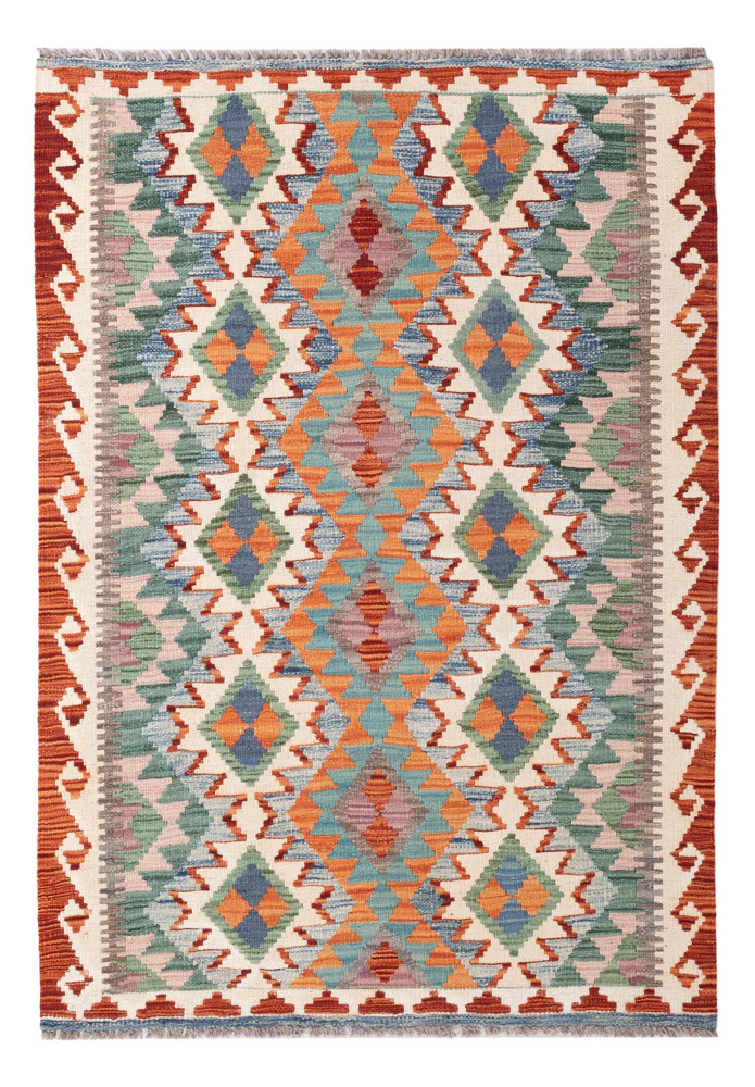 Kelim Teppich - Splash - 154 x 108 cm - bunt