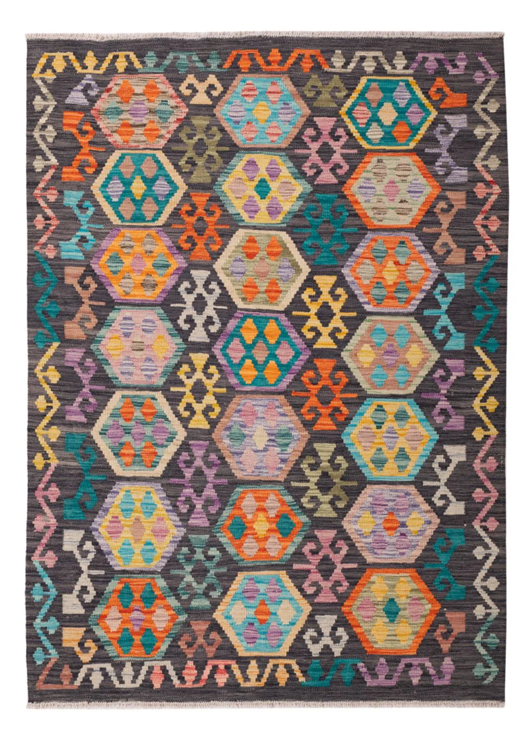 Kelim Teppich - Splash - 180 x 127 cm - mehrfarbig