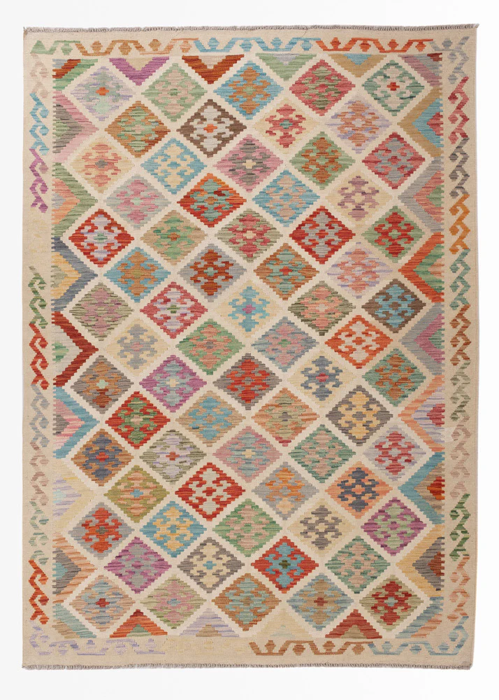 Kelim Teppich - Splash - 243 x 170 cm - bunt