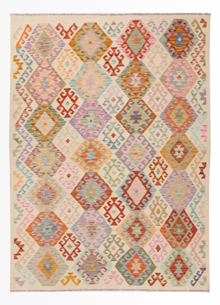 Kelim Teppich - Splash - 244 x 171 cm - bunt