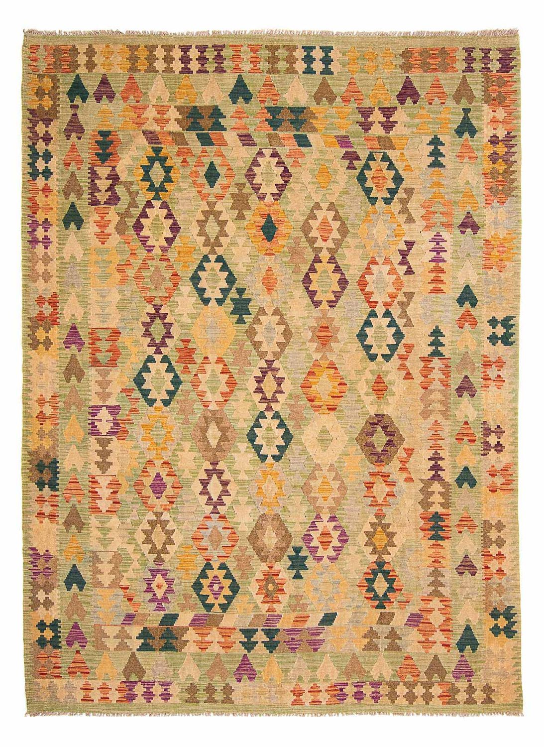 Kelim Teppich - Splash 287 x 199 cm - beige