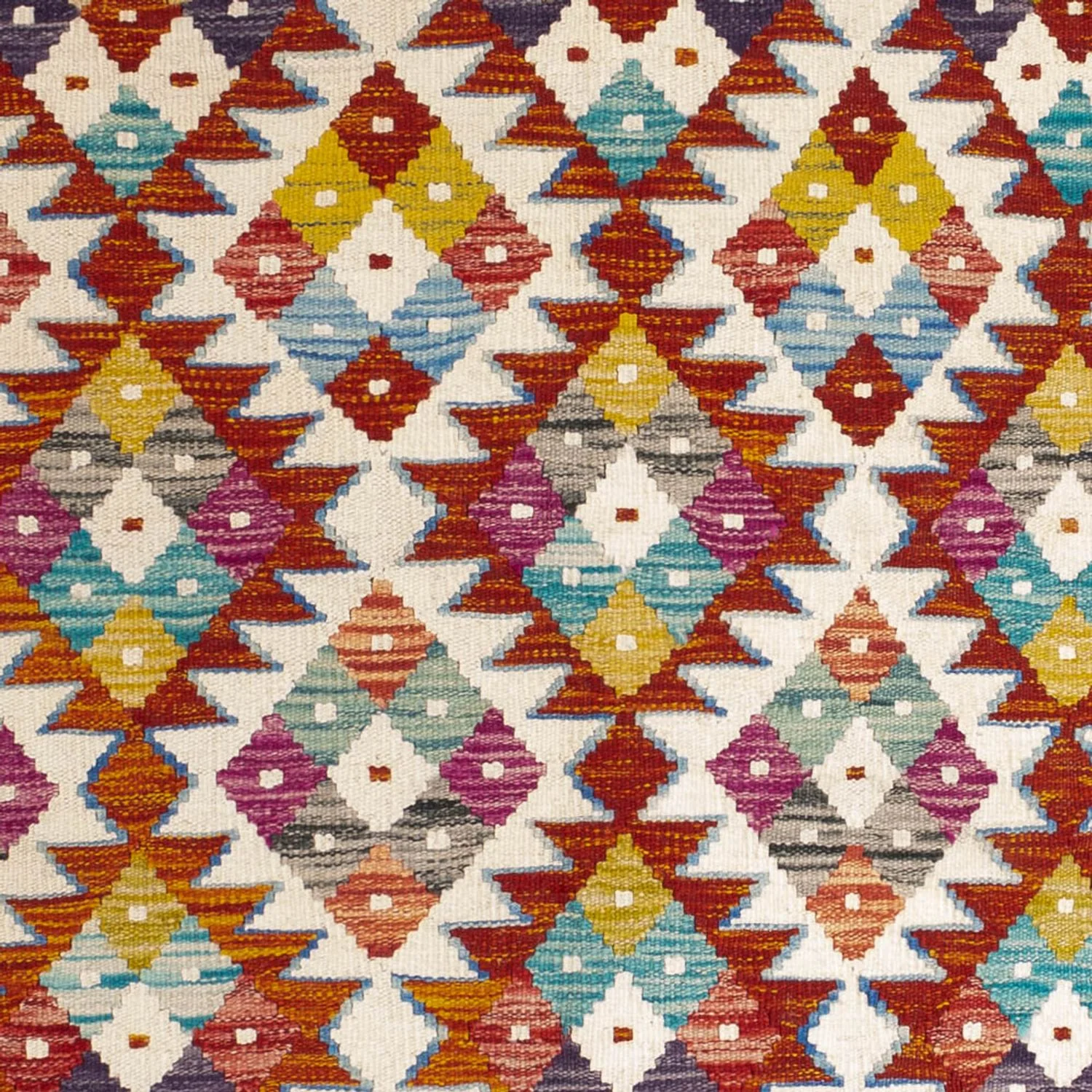 Kelim Teppich - Splash quadratisch - 152 x 152 cm - mehrfarbig - Image 2
