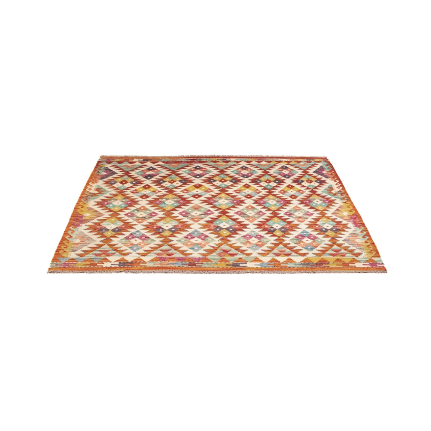 Kelim Teppich - Splash quadratisch - 152 x 152 cm - mehrfarbig - Image 5