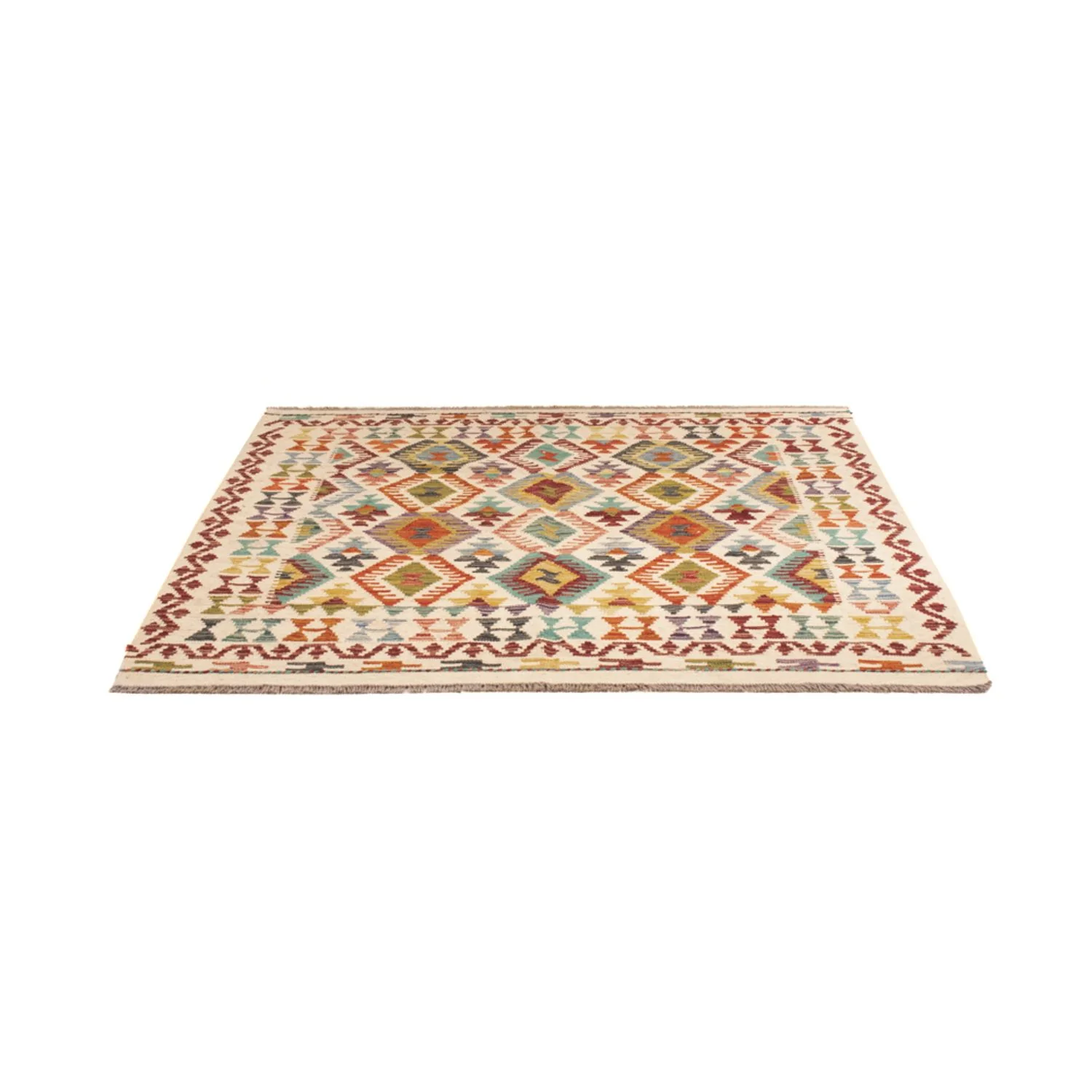 Kelim Teppich - Splash quadratisch - 154 x 143 cm - mehrfarbig - Image 5