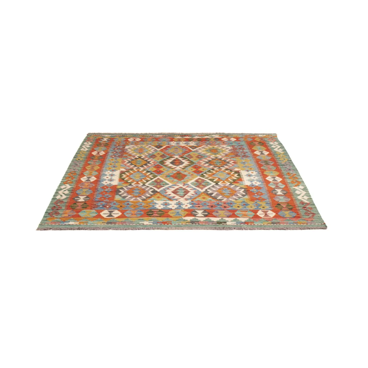 Kelim Teppich - Splash quadratisch - 154 x 152 cm - mehrfarbig - Image 5