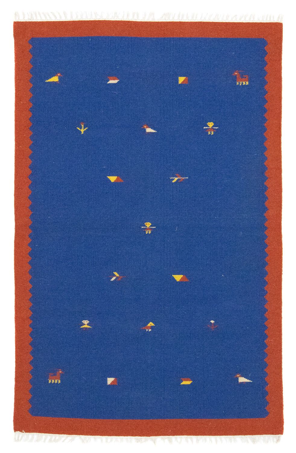 Kelim Teppich - Trendy 180 x 120 cm - blau