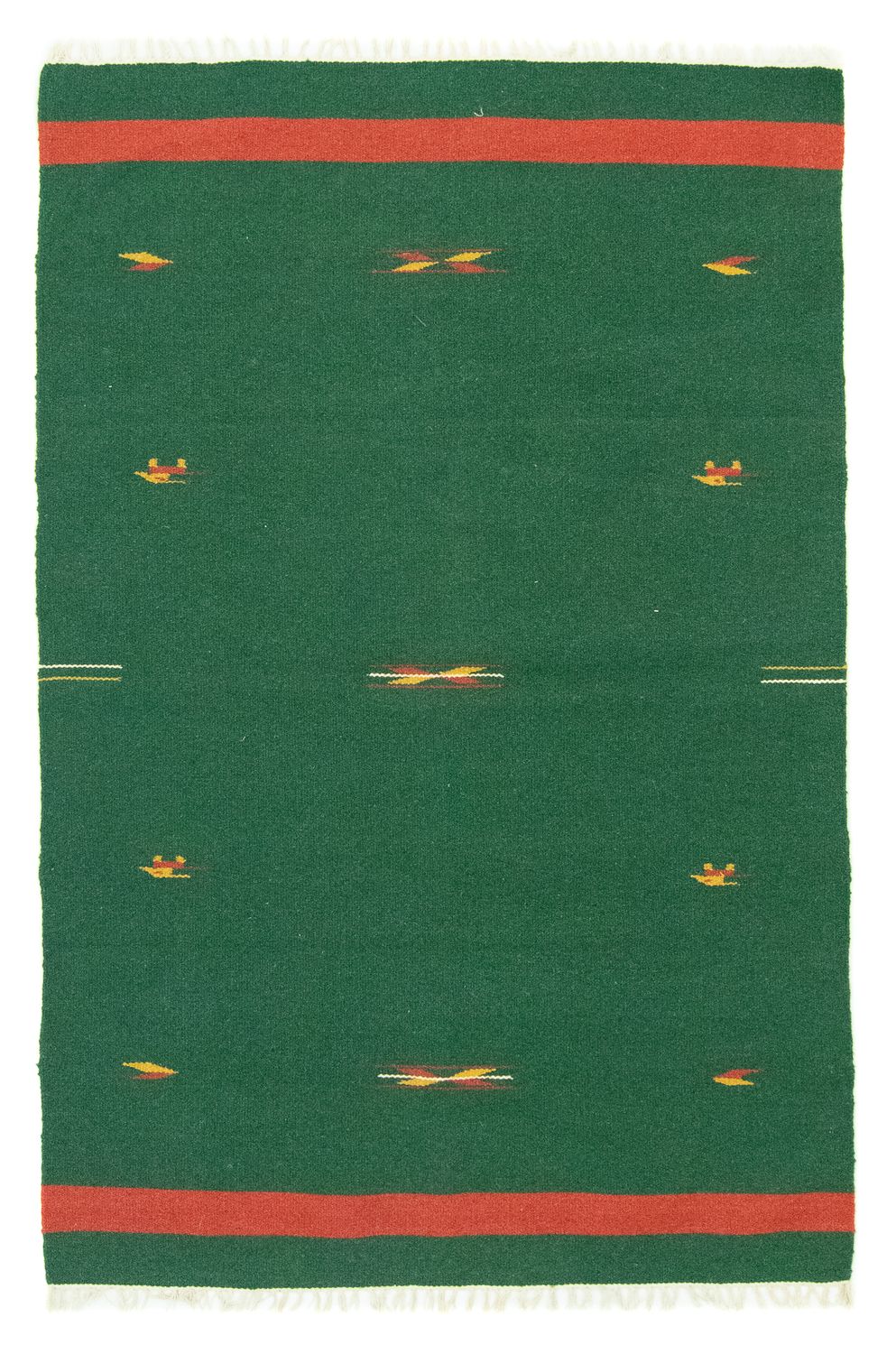 Kelim Teppich - Trendy 180 x 120 cm - dunkelgrün