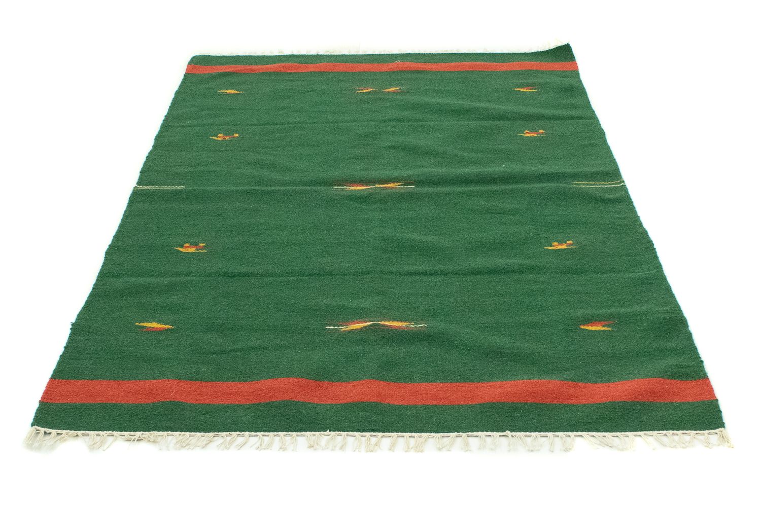 Kelim Teppich - Trendy 180 x 120 cm - dunkelgrün - Image 2