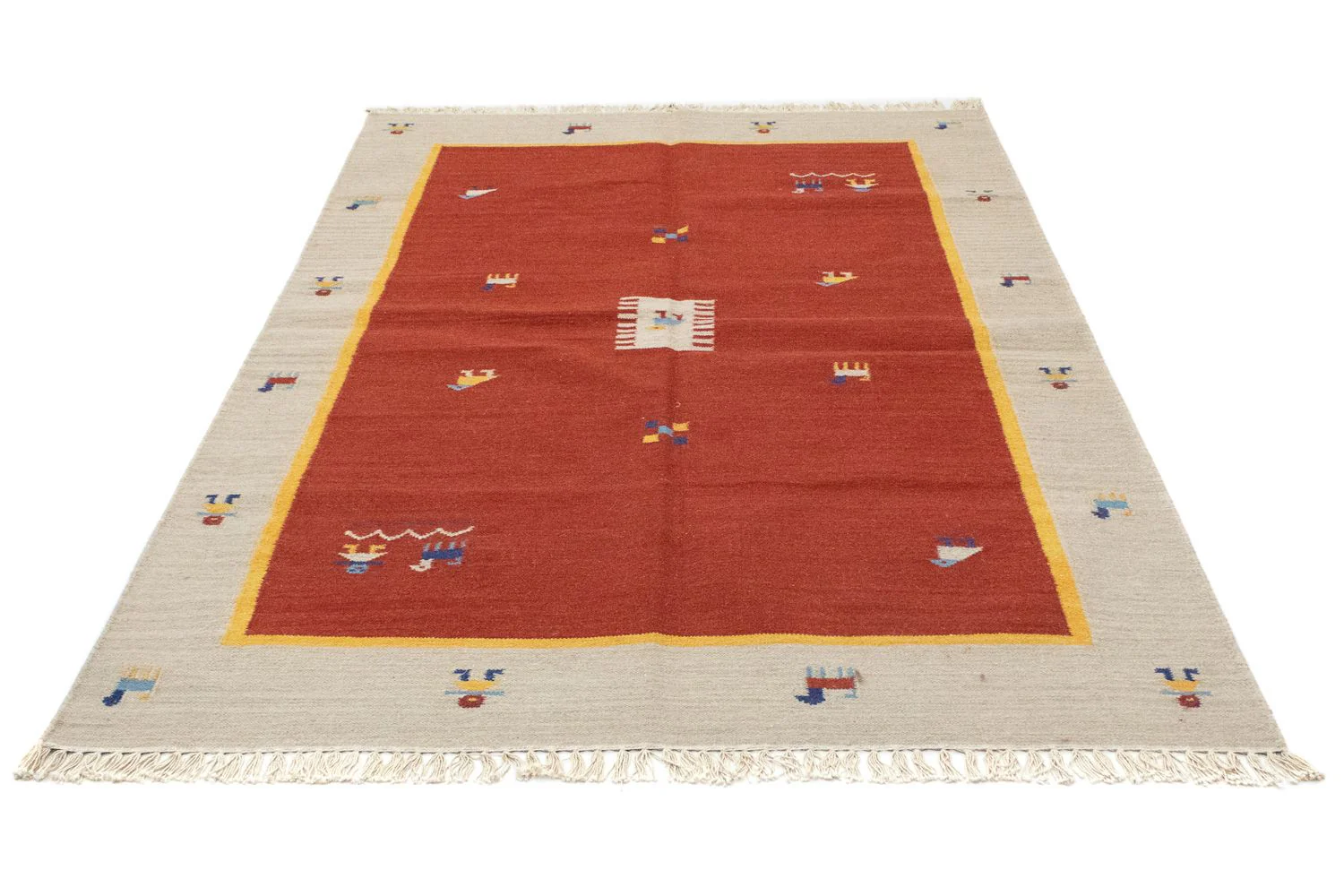 Kelim Teppich - Trendy 200 x 140 cm - rot - Image 5