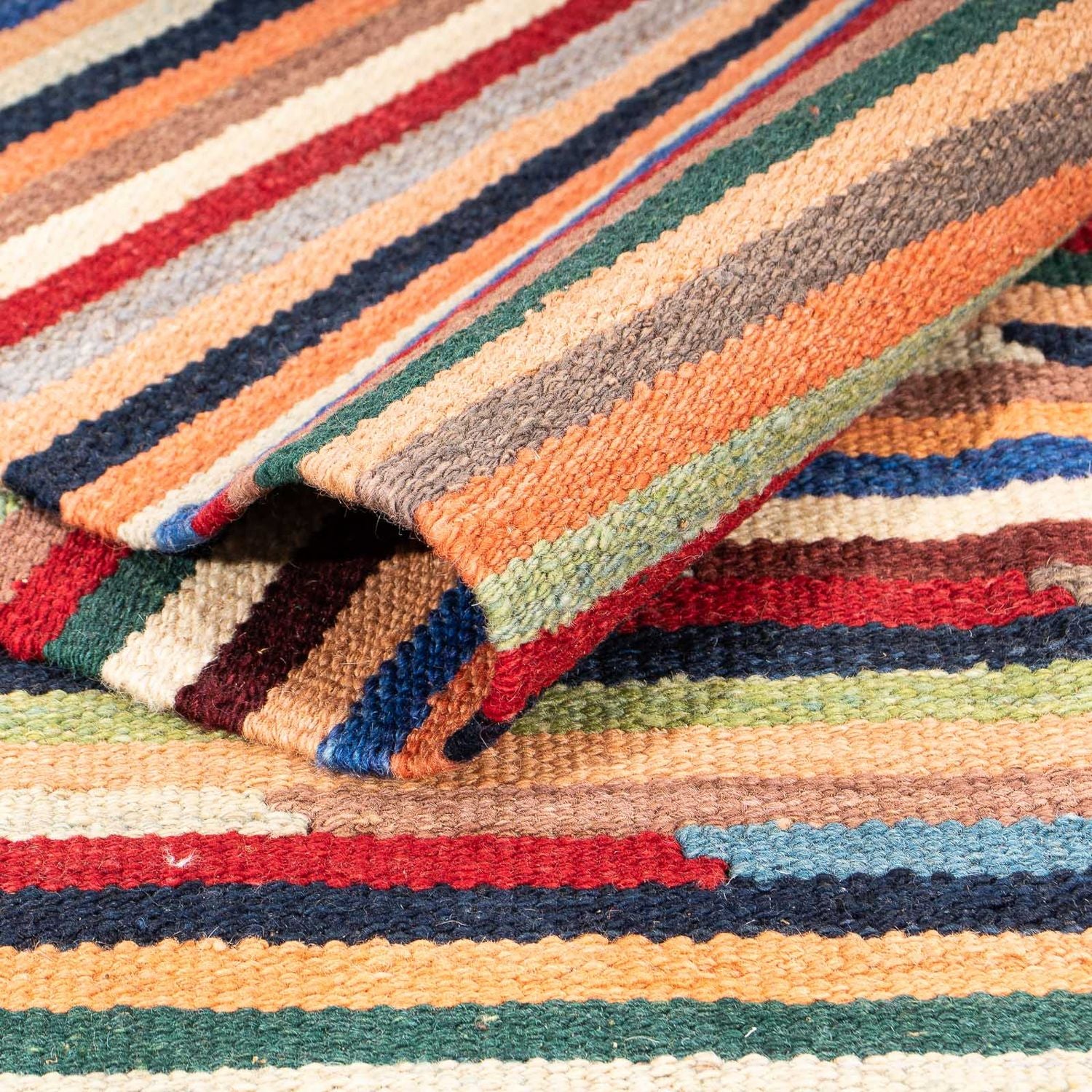 Kelim Teppich - Trendy 206 x 148 cm - mehrfarbig - Image 4