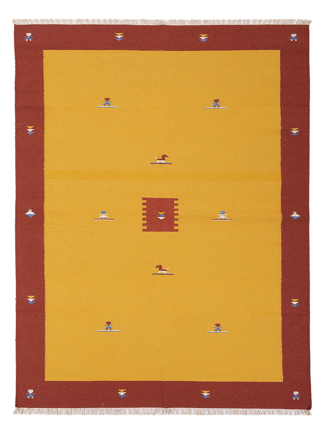 Kelim Teppich - Trendy - 240 x 170 cm - senfgelb