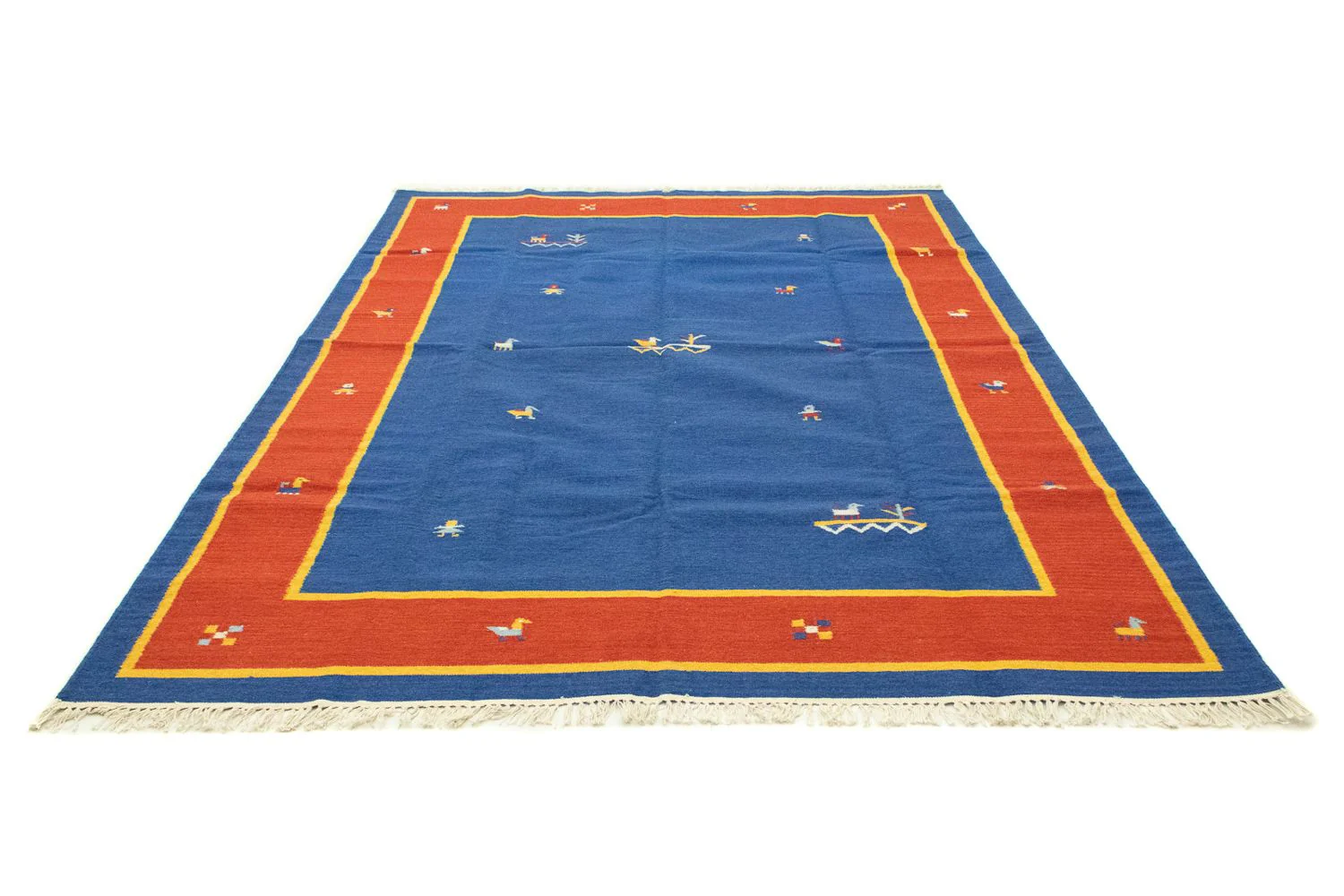 Kelim Teppich - Trendy 300 x 200 cm - blau - Image 5