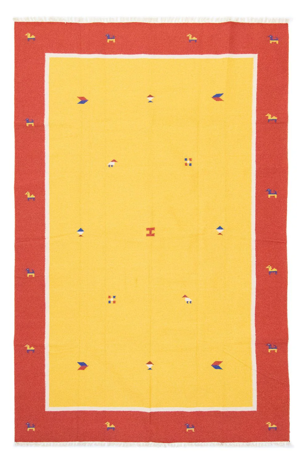 Kelim Teppich - Trendy 300 x 200 cm - gelb