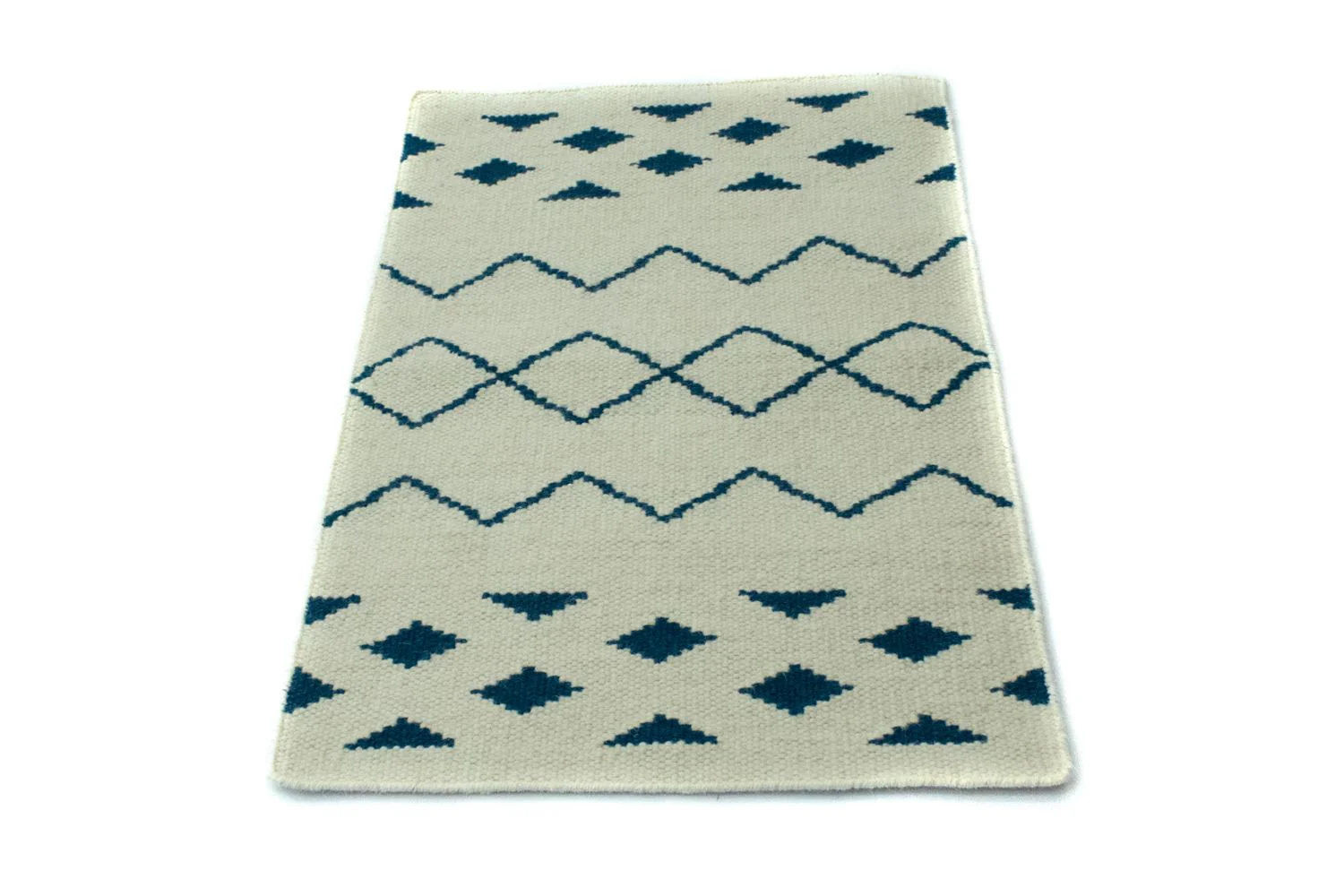 Kelim Modern Teppich 95x62cm - Wollteppich - Image 5