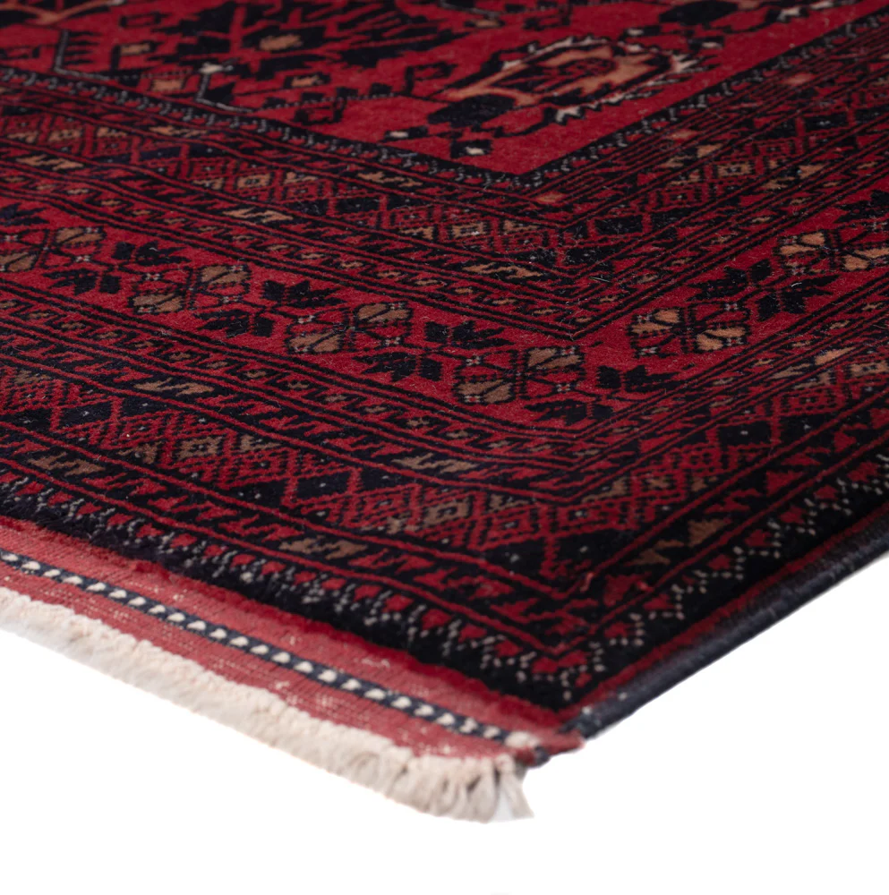 Läufer Afghan - 300 x 82 cm - dunkelrot - Image 4