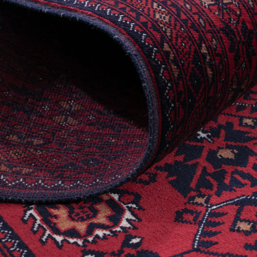 Läufer Afghan - 300 x 82 cm - dunkelrot - Image 5