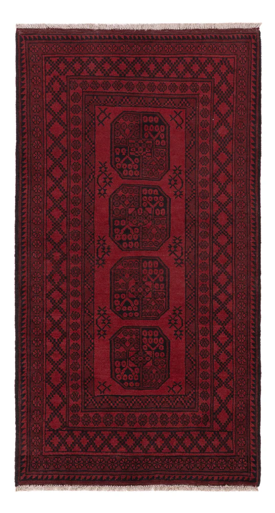 Läufer Afghan - Filpa - 189 x 102 cm - dunkelrot