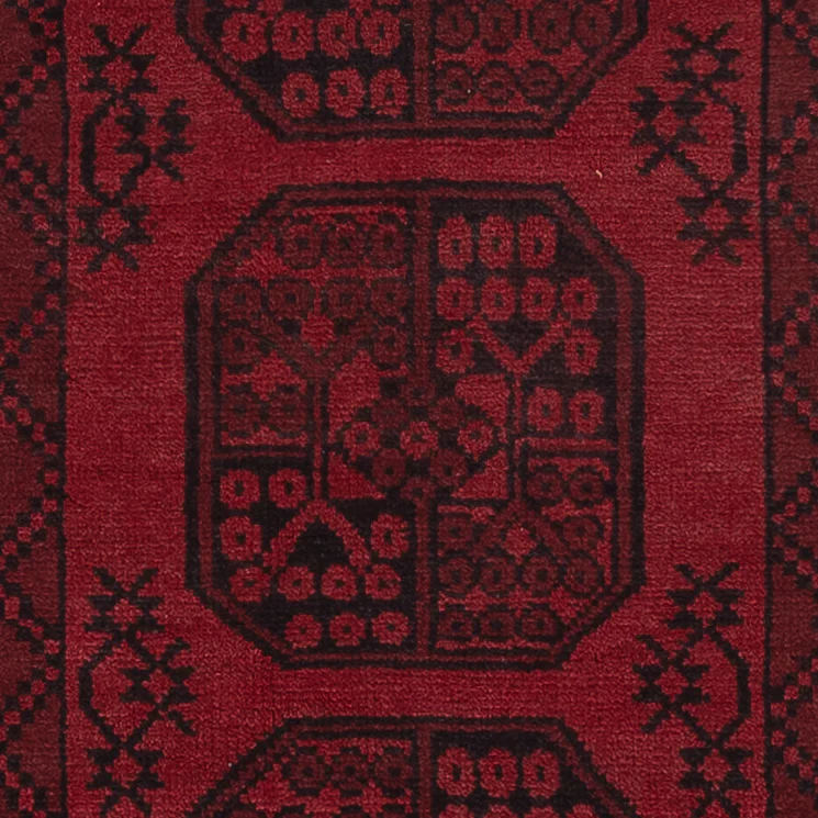 Läufer Afghan - Filpa - 189 x 102 cm - dunkelrot - Image 2