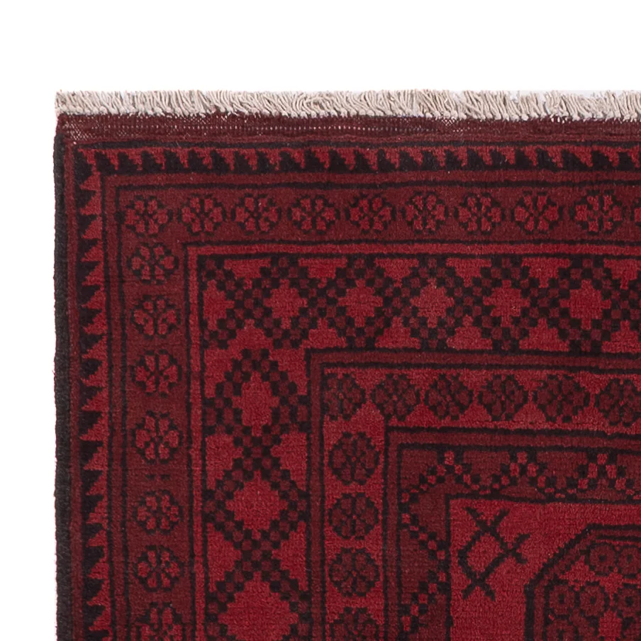Läufer Afghan - Filpa - 189 x 102 cm - dunkelrot - Image 3