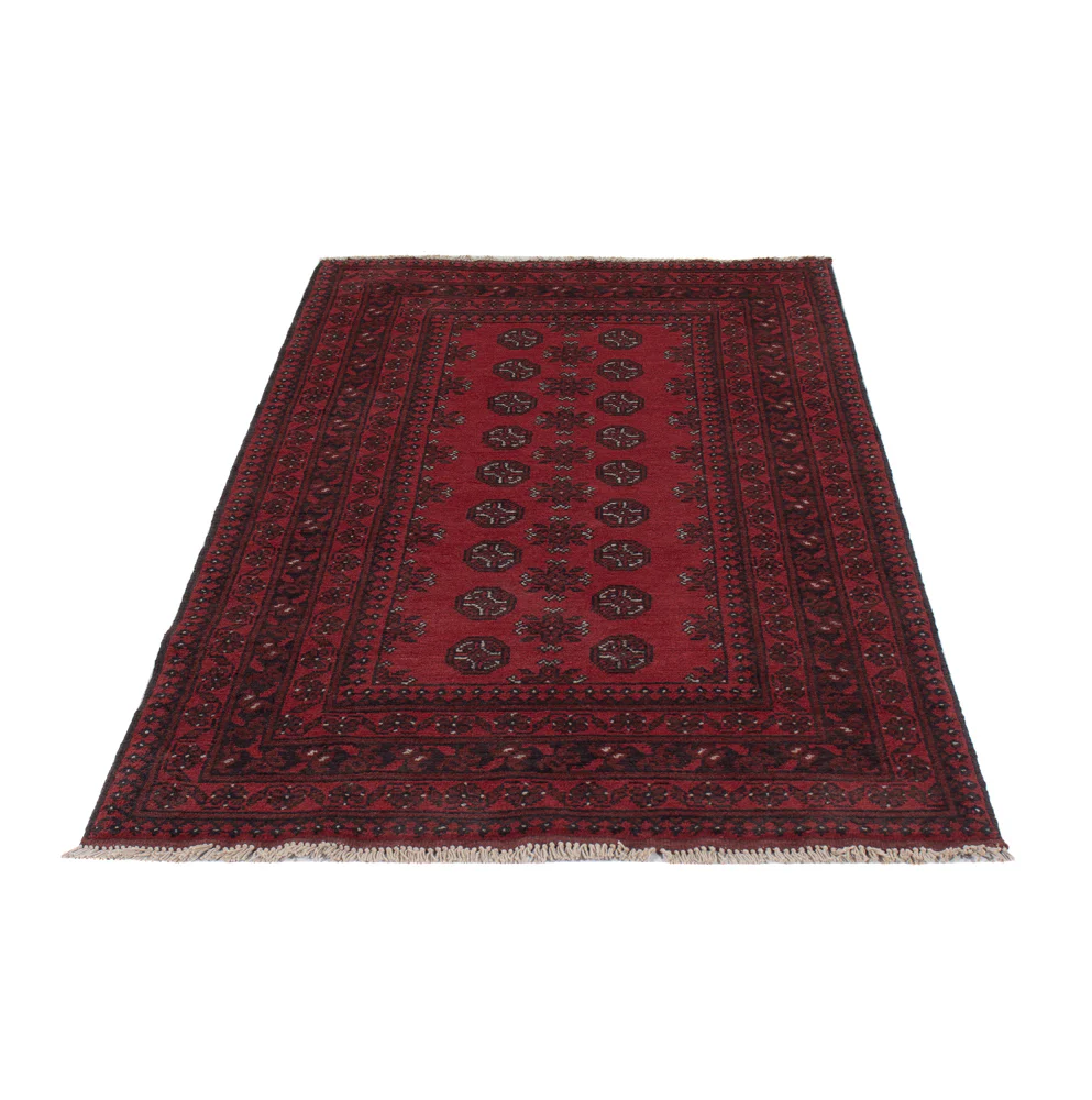 Läufer Afghan - Filpa - 194 x 99 cm - dunkelrot - Image 6