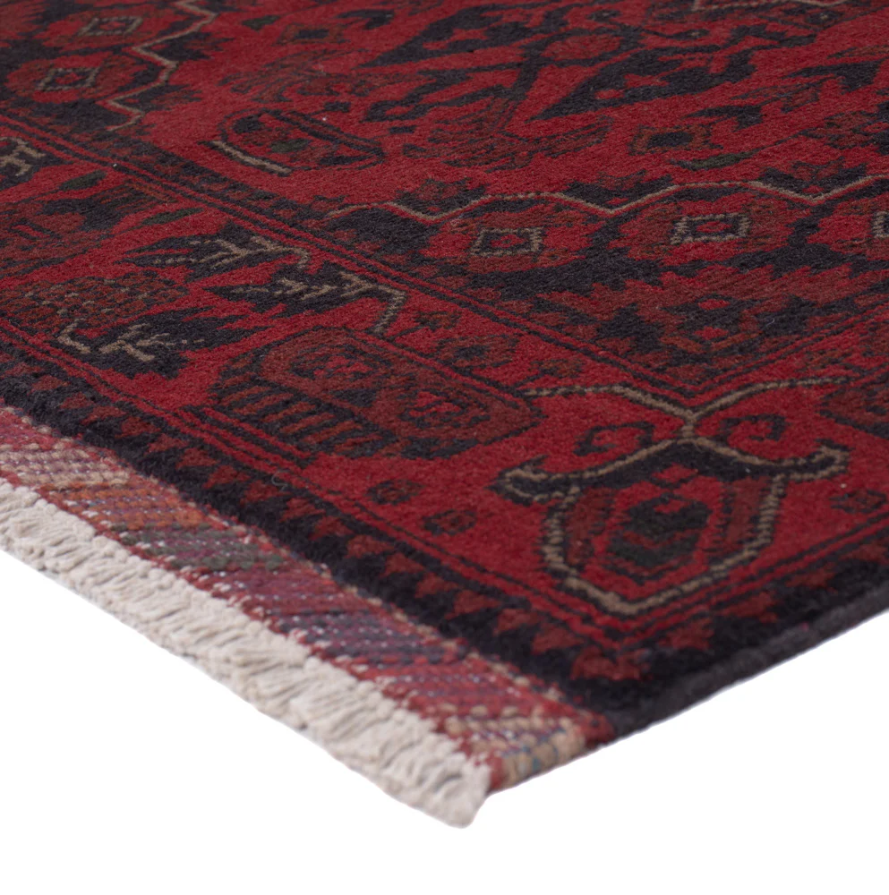 Läufer Afghan - Kunduz - 298 x 81 cm - dunkelrot - Image 4