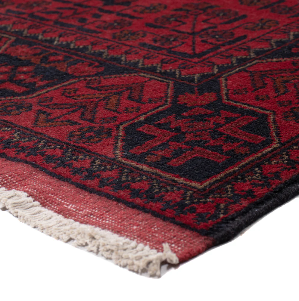 Läufer Afghan - Kunduz - 299 x 82 cm - dunkelrot - Image 4