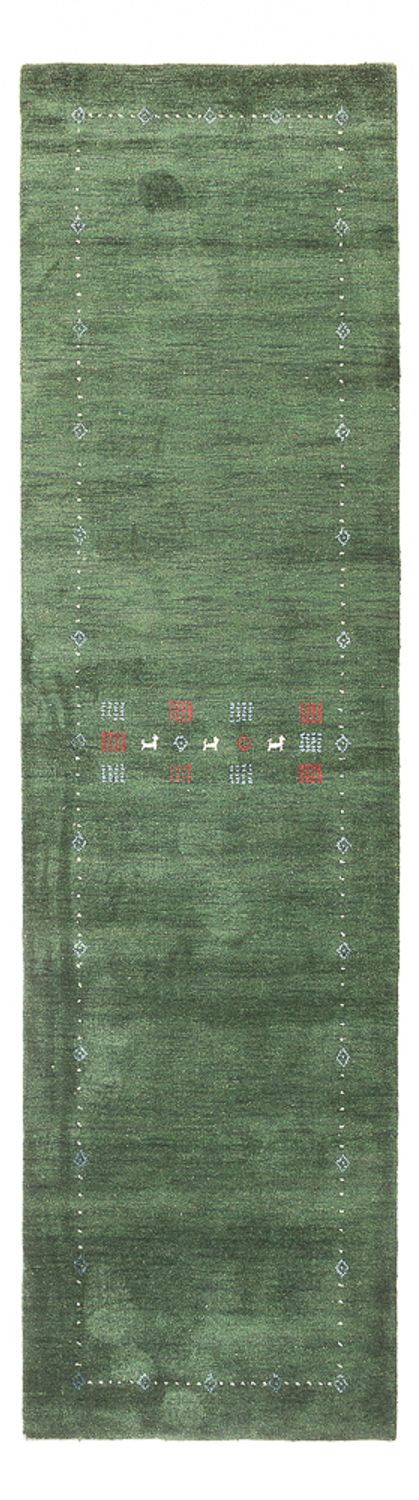 Läufer Gabbeh - Indus - 300 x 80 cm - grün