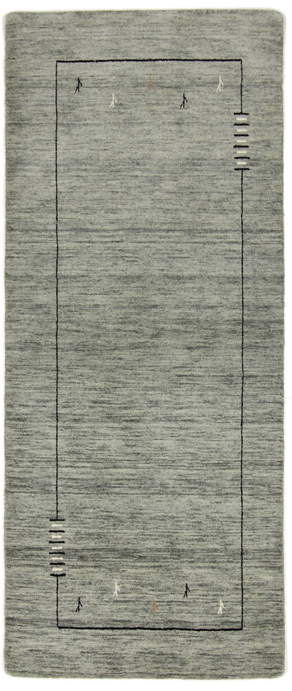 Läufer Gabbeh - Loribaft Softy - 203 x 83 cm - grau
