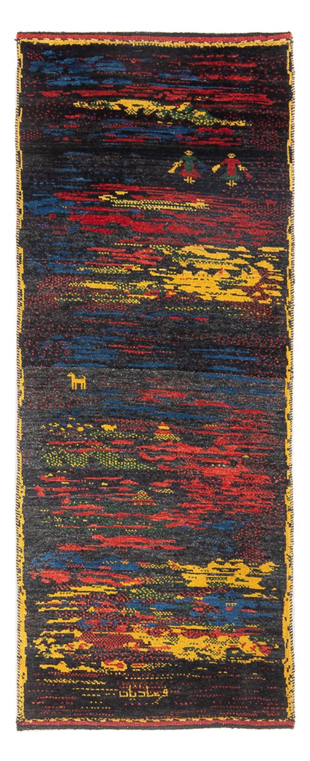 Gabbeh Persisch Teppich 185x68cm - Perserteppich Wollteppich