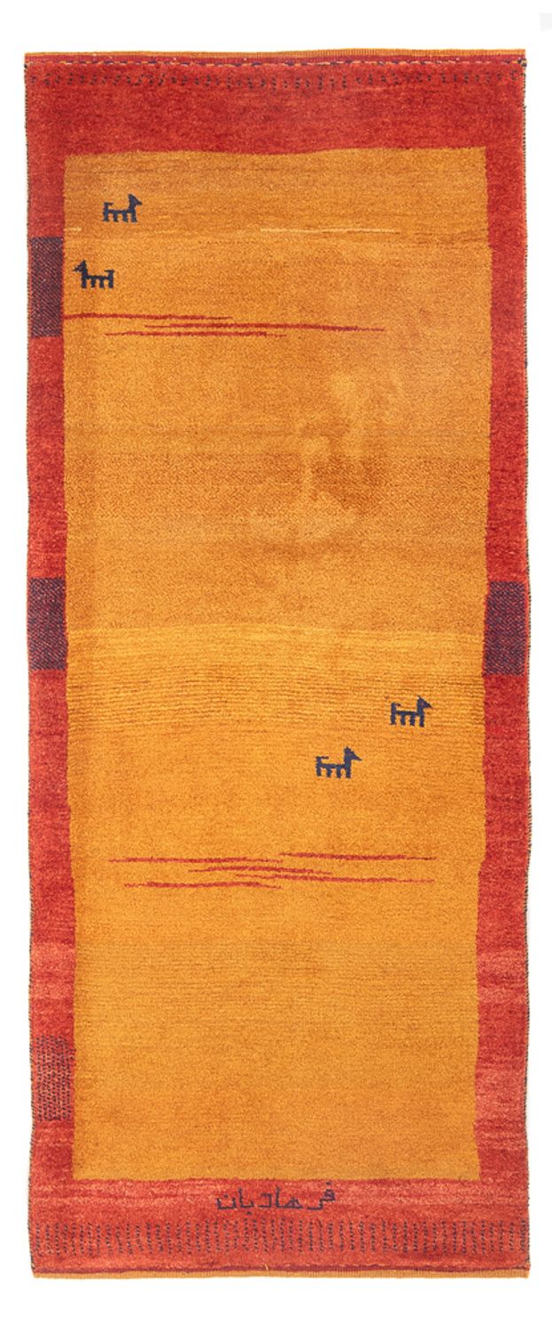 Gabbeh Persisch Teppich 216x82cm - Perserteppich Wollteppich