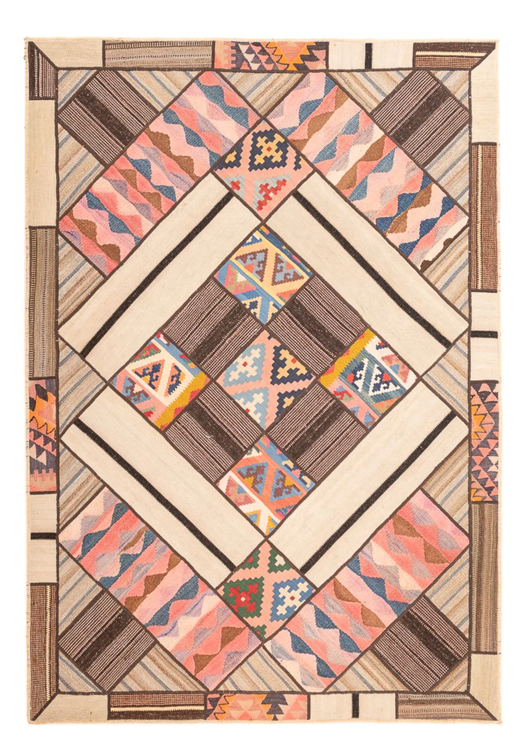 Patchwork Teppich 230x160cm - Orientteppich