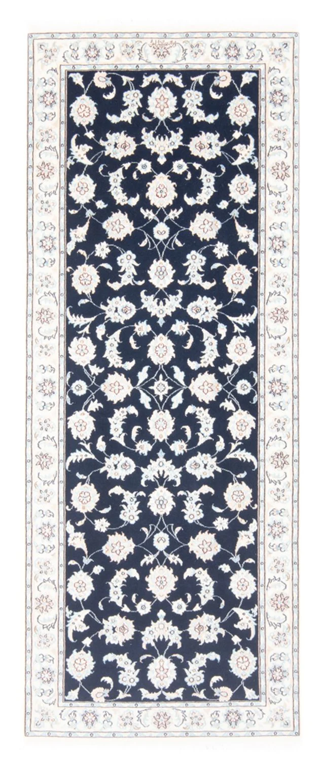 Läufer Perser - Nain - Royal - 200 x 80 cm - dunkelblau