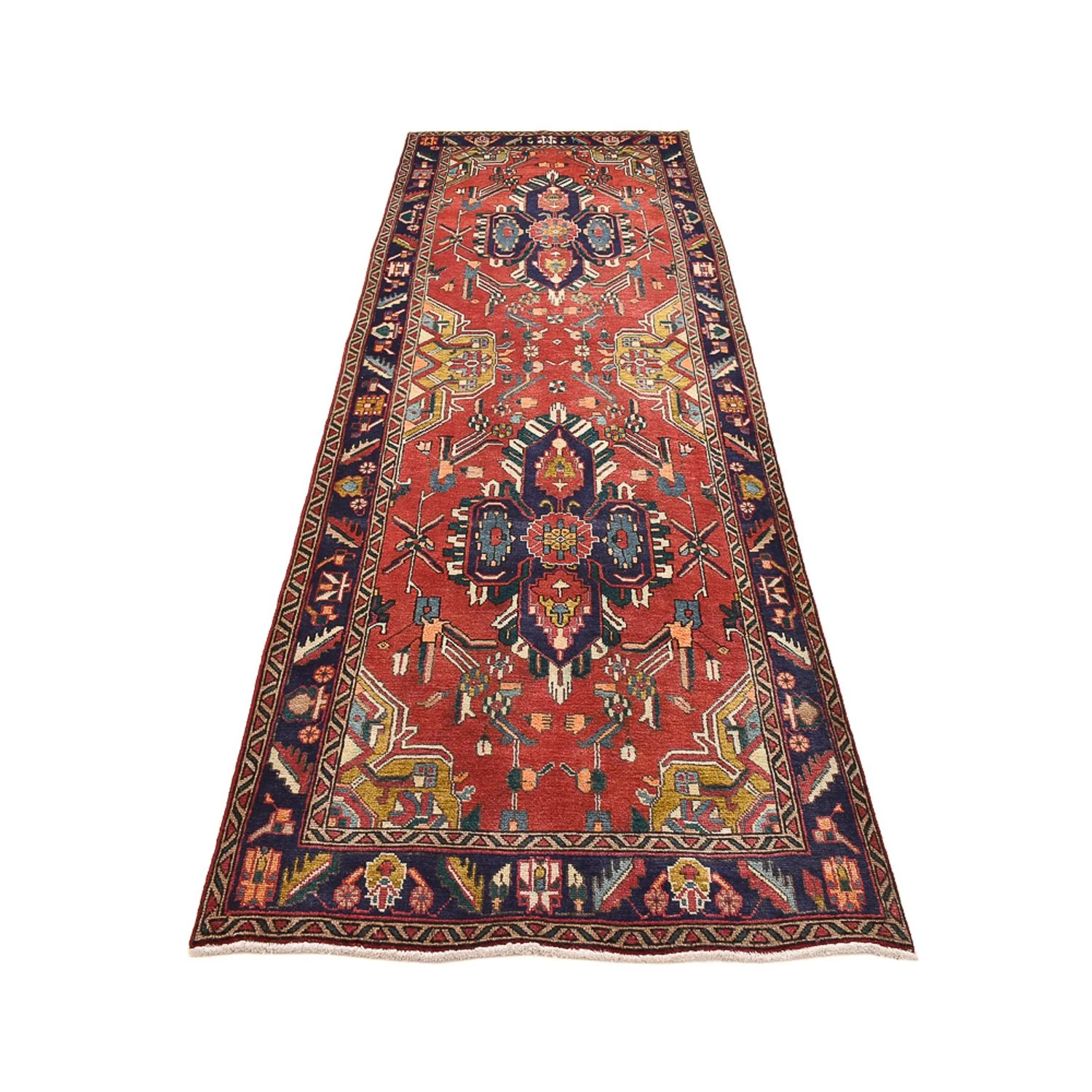 Läufer Perser - Täbriz - 354 x 117 cm - mehrfarbig - Image 5