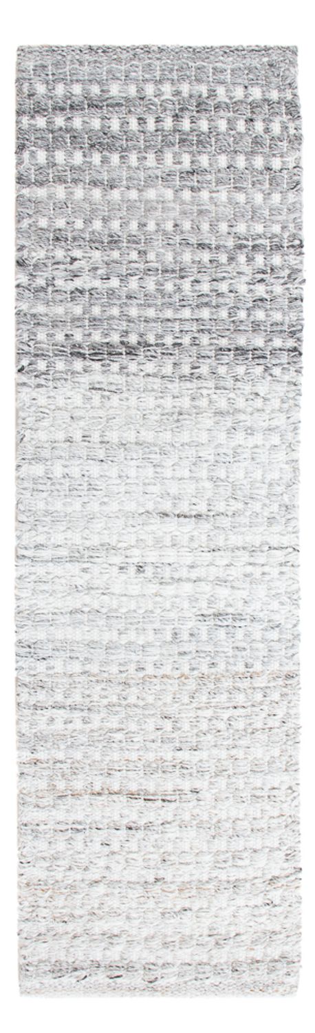 Läufer Woll - 104 x 33 cm - hellgrau