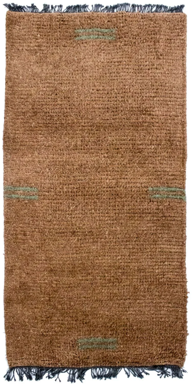 Nepal Teppich 140 x 70 cm - braun