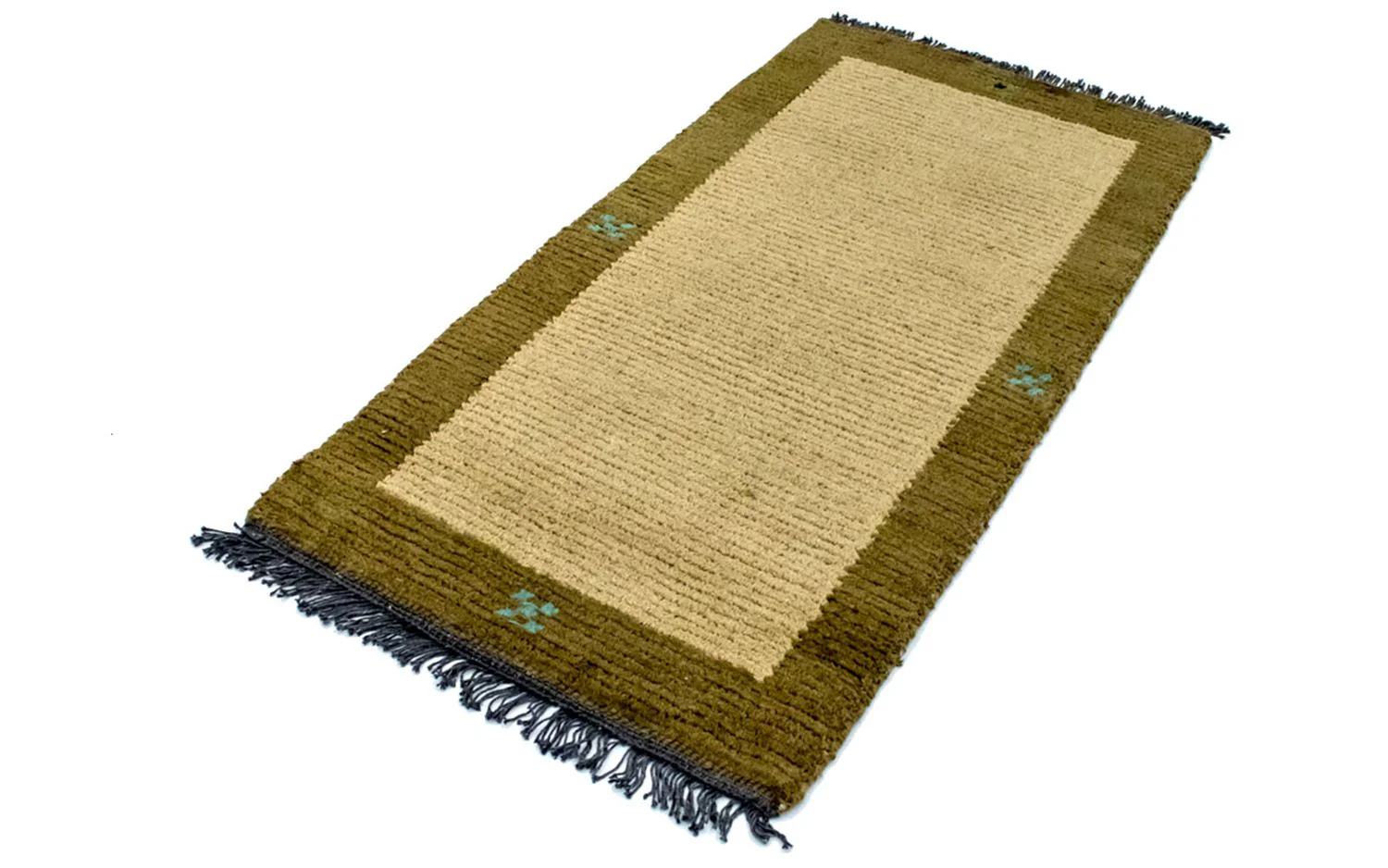 Nepal Teppich 140 x 70 cm - grün - Image 4