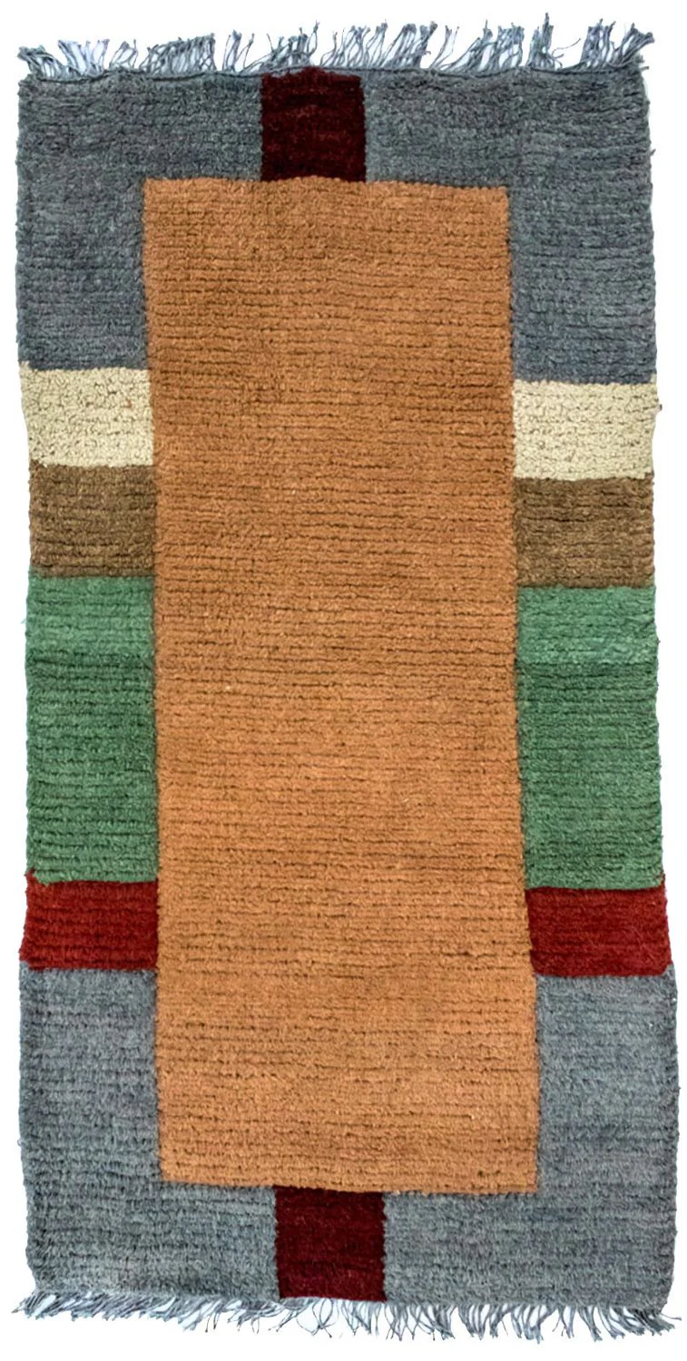 Nepal Teppich 140 x 70 cm - mehrfarbig