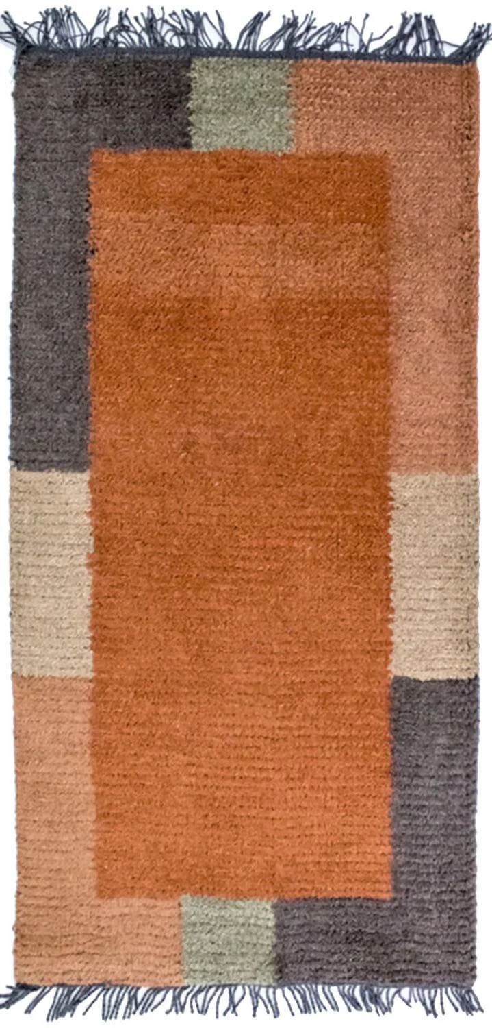 Nepal Teppich 140 x 70 cm - mehrfarbig