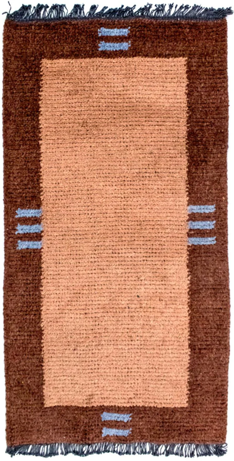 Nepal Teppich 140 x 70 cm - braun