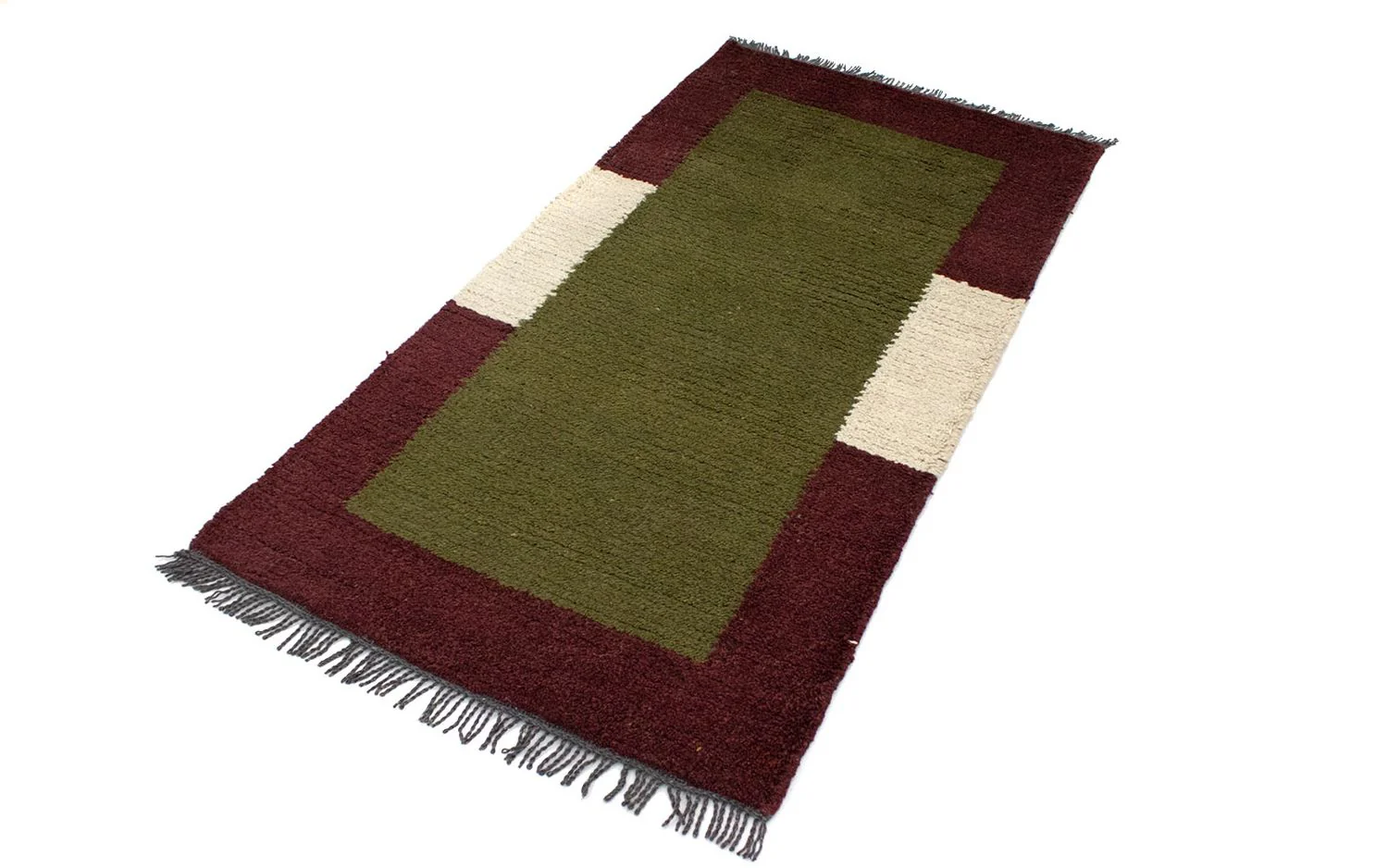 Nepal Teppich 140 x 70 cm - grün - Image 4