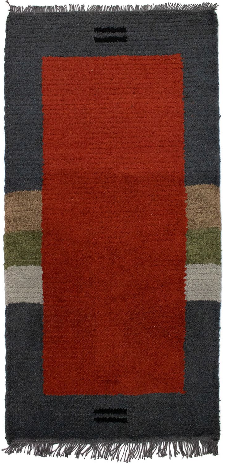 Nepal Teppich 140 x 70 cm - rot