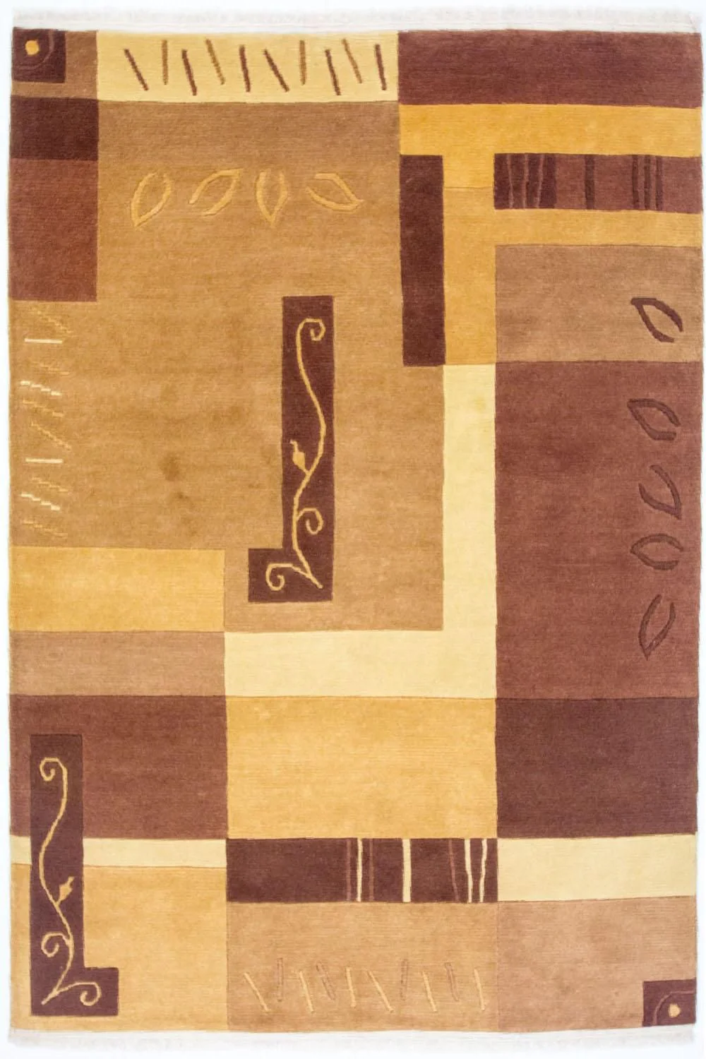 Nepal Teppich 184 x 121 cm - mehrfarbig