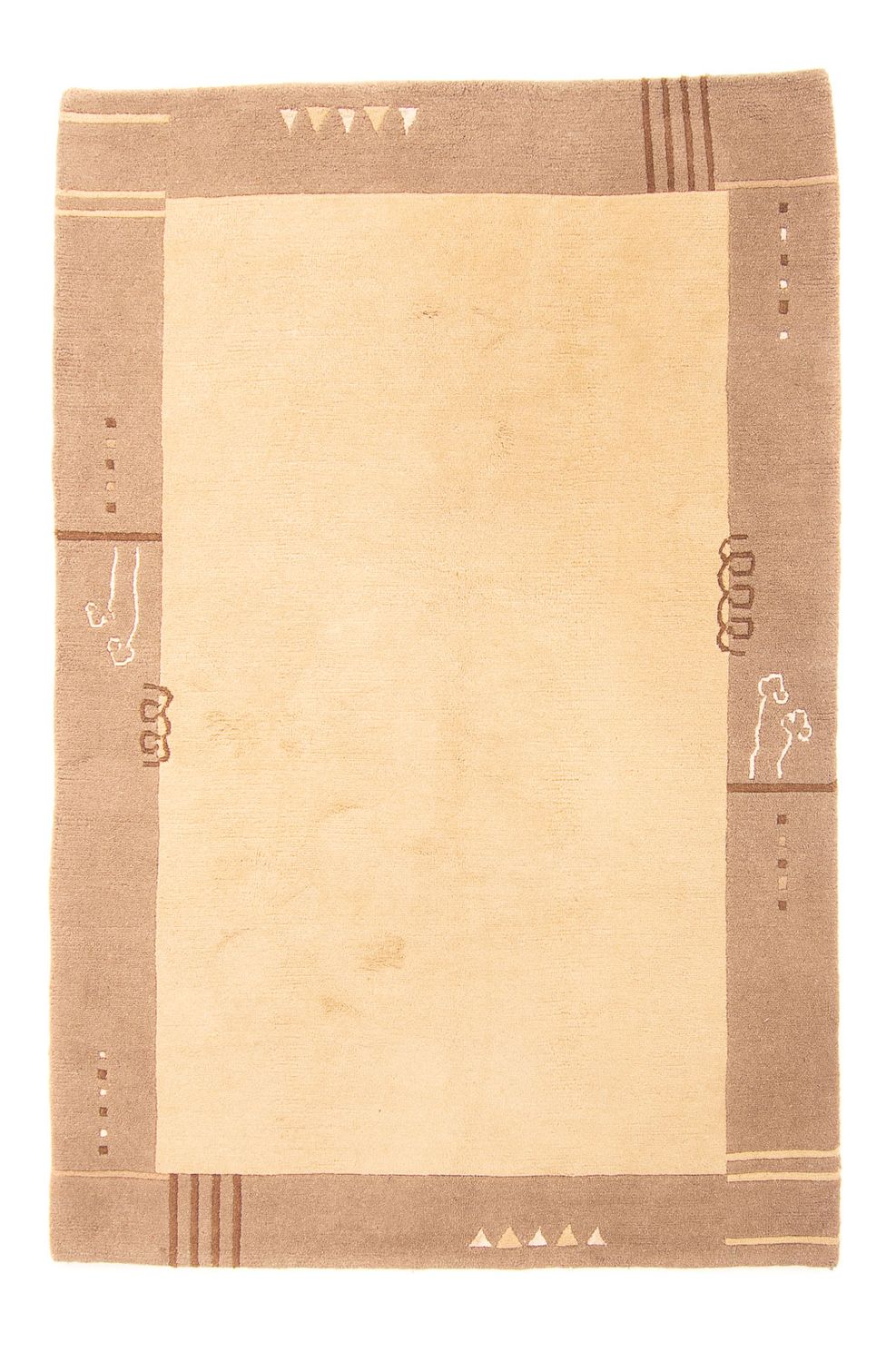 Nepal Teppich 230 x 160 cm - hellbraun