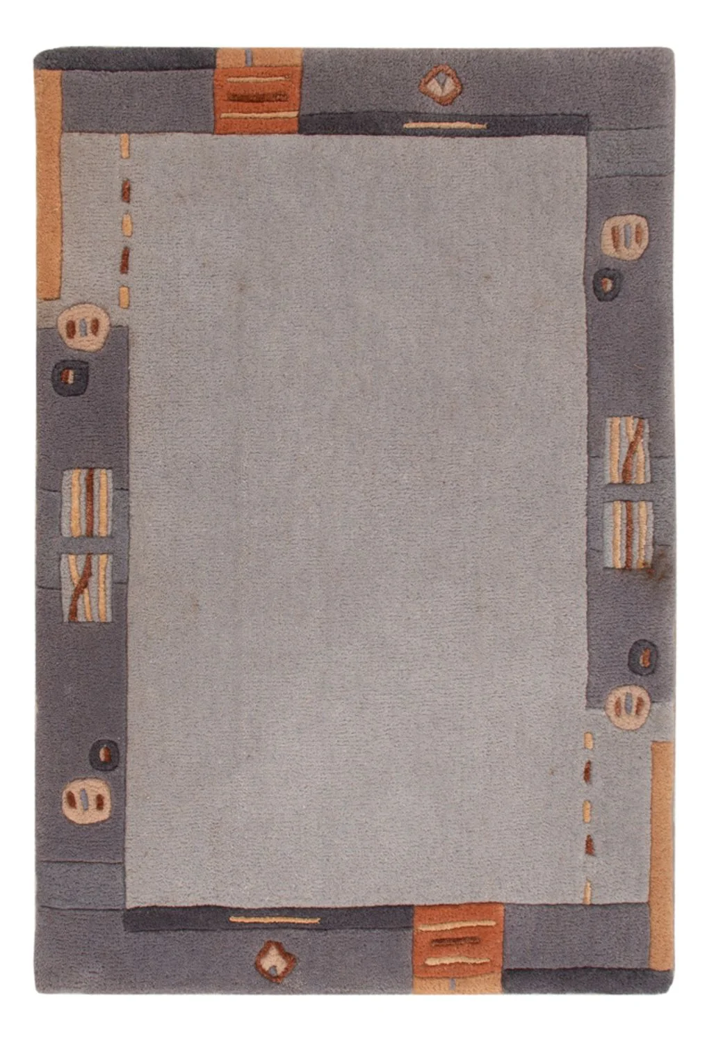 Nepal Teppich - 90 x 60 cm - grau