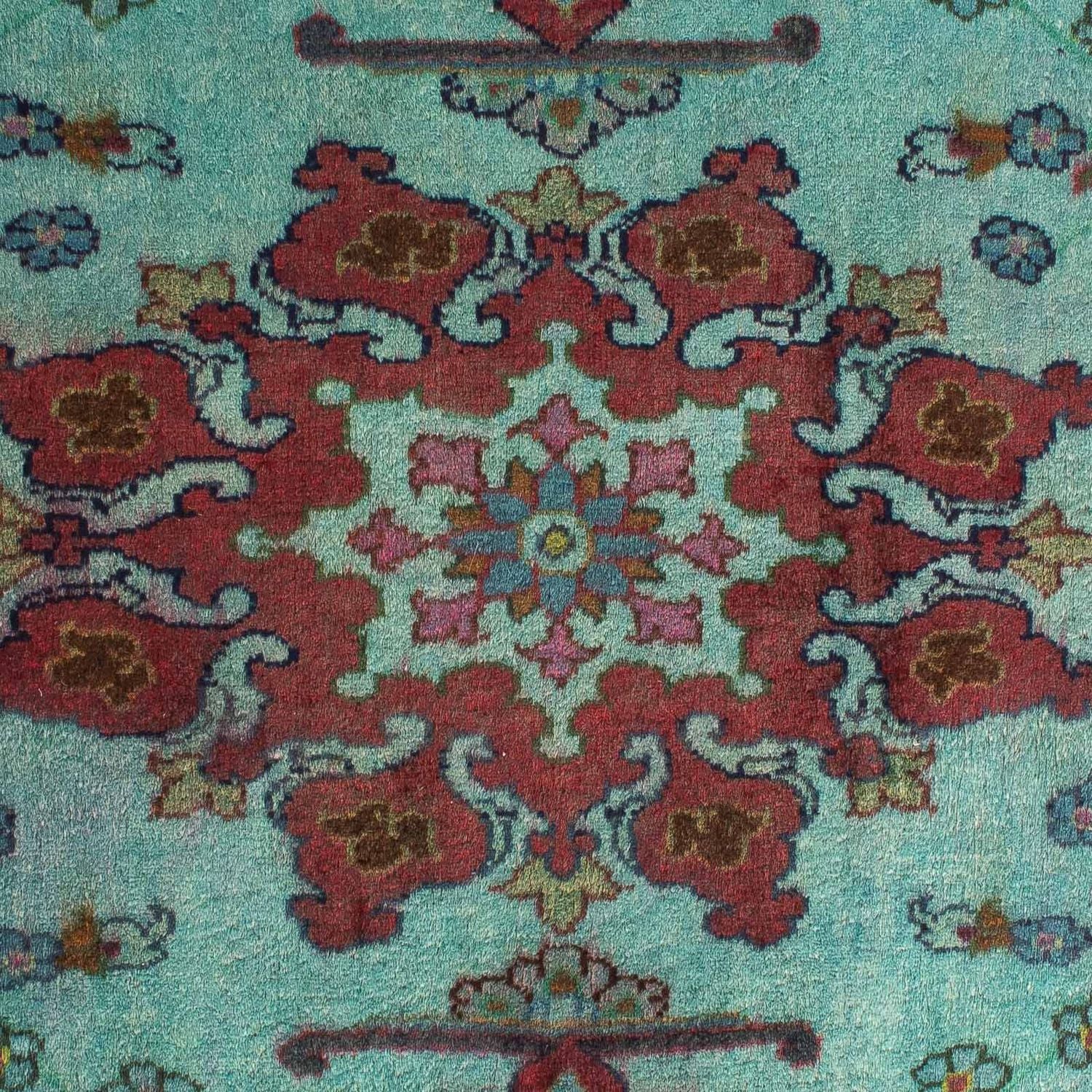 Orientteppich 105 x 104 cm - hellblau - Image 2