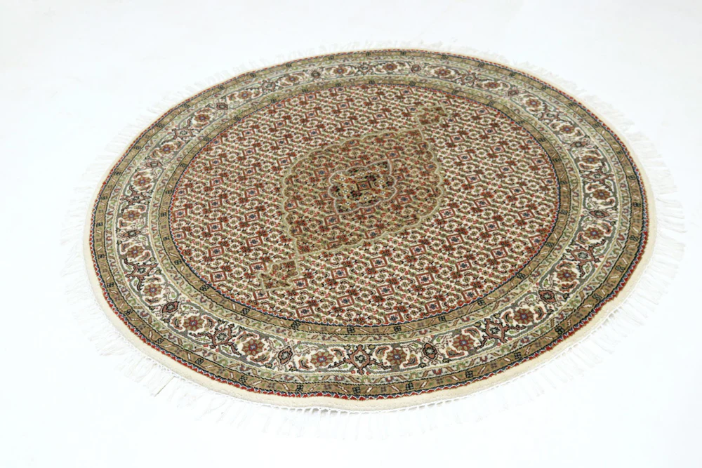 Orientteppich - Täbriz rund - 150 x 150 cm - sand - Image 2