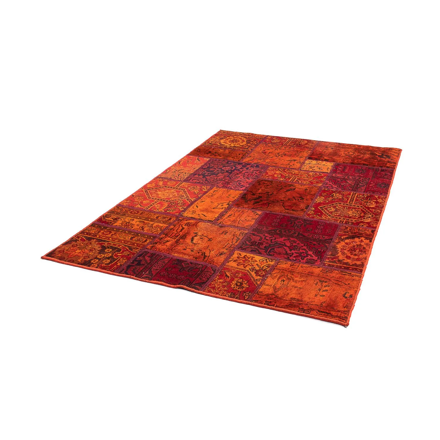 Patchwork Teppich 194 x 140 cm - mehrfarbig - Image 5