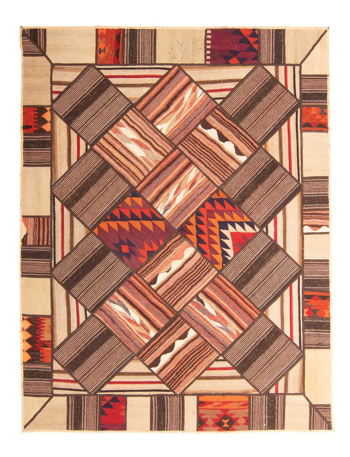 Patchwork Teppich 200 x 150 cm - mehrfarbig